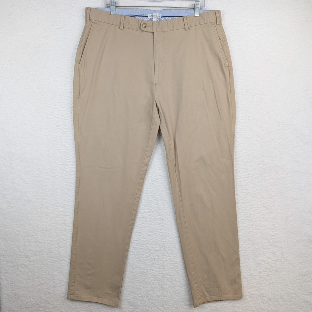 Peter Millar Men's Soft Touch Twill Trouser Pant Khaki Comfort Stretch 38